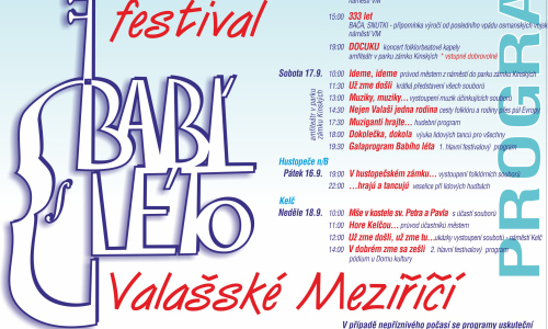 Mezinárodní folklórní festival Babí léto 2016 se blíží