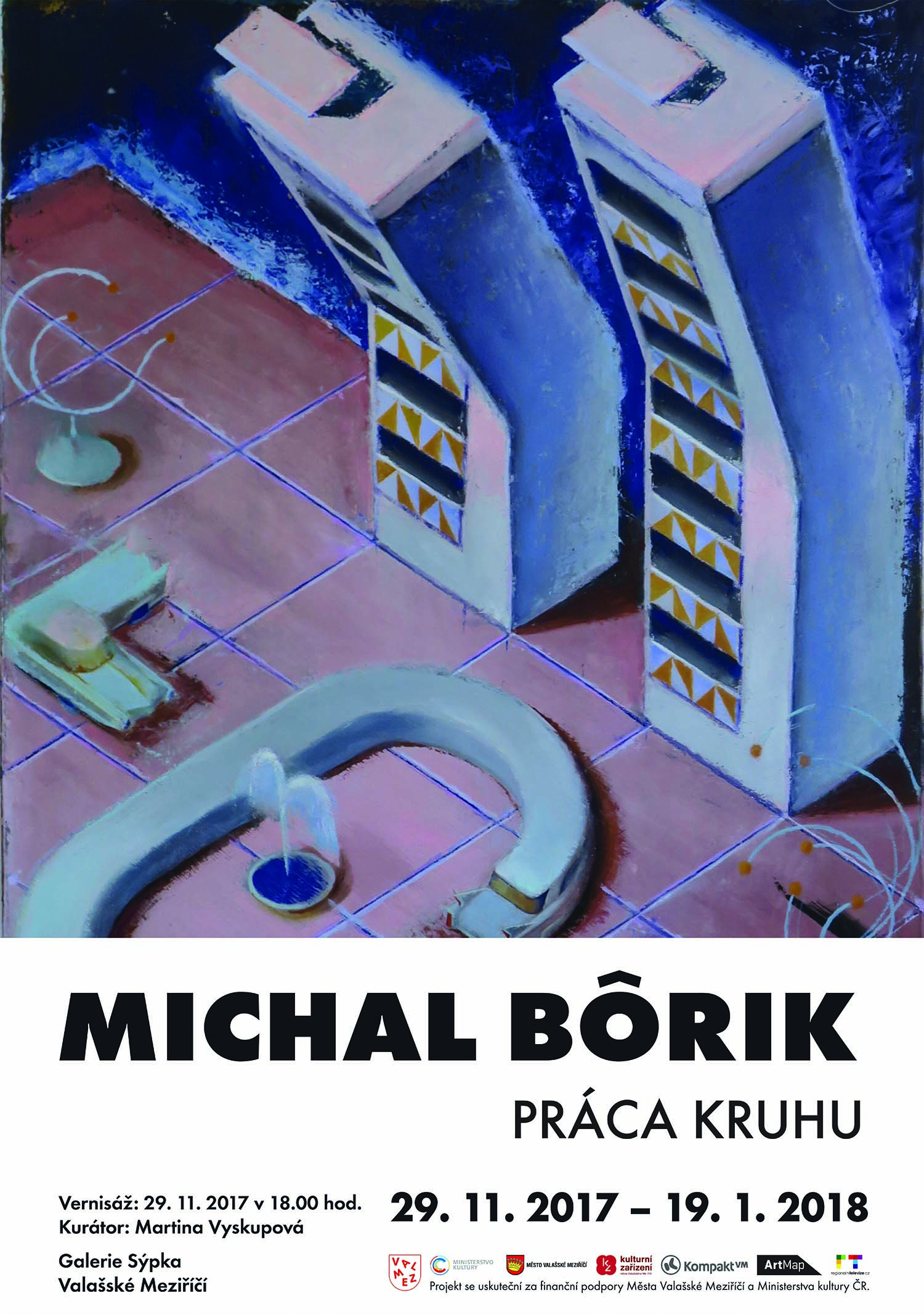 Plakát výstava Michal Borik v Galerii Sýpka